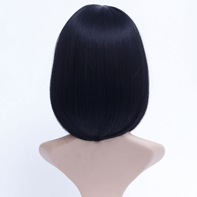 長直した合成髪 蕾付きのパー wig 前面 柔らかくて輝く髪 小型キャップ