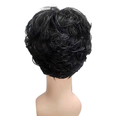 長直した合成髪 蕾付きのパー wig 前面 柔らかくて輝く髪 小型キャップ