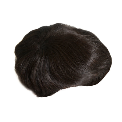 全手製 滑らかな背筋型 ヘアライン 100% 人間の髪の代わり トゥーピー 男性用