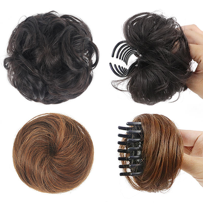 受け入れられるOEM/ODM 合成ヘアドーナット 毛片拡張用のメッシーパン チグノン