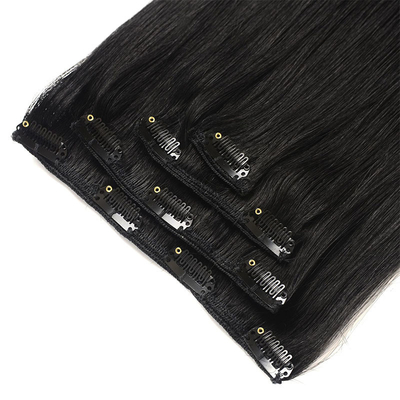ヴァージン ハイライト レミー ヘアクリップ イン エクステンション 7-9 パーツセット 天然 本物の生髪