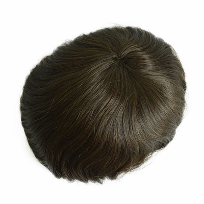 6 インチ 蕾のベース ヒトヘア交換 高密度 フロント メッシュ ヘアシステム 男性用