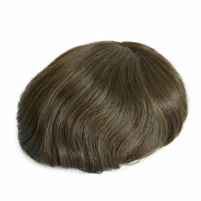 6 インチ 蕾のベース ヒトヘア交換 高密度 フロント メッシュ ヘアシステム 男性用