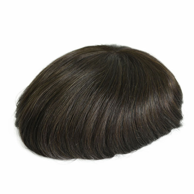 6 インチ 蕾のベース ヒトヘア交換 高密度 フロント メッシュ ヘアシステム 男性用