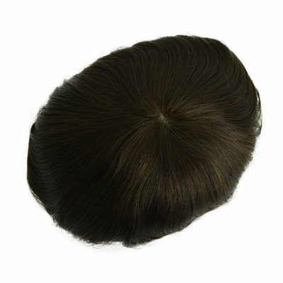 1B 天然色 男性用レミヘア 非外科用 ヘア交換 トゥーピー