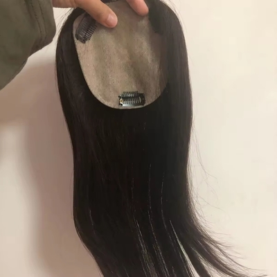 100% 女性用 人髪 トーパー ストレートスタイル 天然シルクベース トーピー