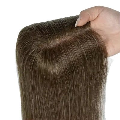 ヨーロッパ製 ヘアスタイリング 14 インチ アウトレット モノ トッパー 女性用 人間の髪