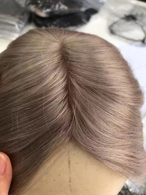 ヨーロッパ製 ヘアスタイリング 14 インチ アウトレット モノ トッパー 女性用 人間の髪