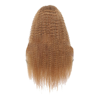 真の人毛 ジェリー カローリ ハフウィッグ ヘッドバンド アフロ女の子 ヘアスタイル 10-30インチ